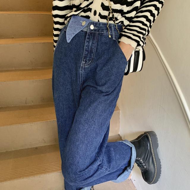デニム ワイドパンツ ハイウエスト 送料無料 即日発送-5