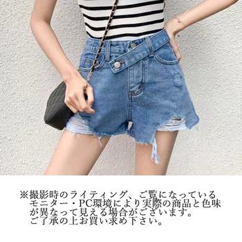 デニムショートパンツ レディース 送料無料 即日発送-3