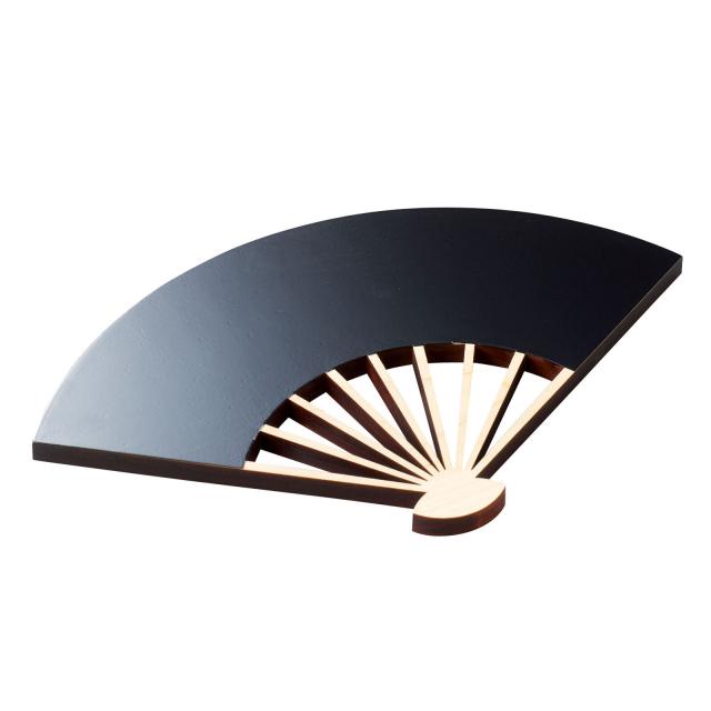 和食器 八寸ひのき扇皿 クリアー 朱 黒 送料無料-3