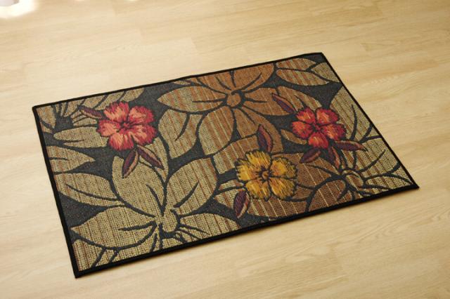 新生活 純国産 い草玄関マット ベージュ約70×120cm Fなつこ 裏 ウレタン 送料無料-5