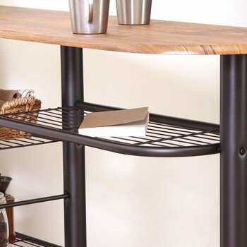 カウンターテーブルチェア3点BR WH 95247 95246 送料無料-14