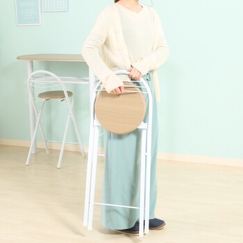 カウンターテーブルチェア3点BR WH 95247 95246 送料無料-8