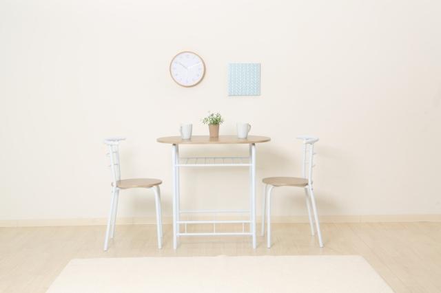 ダイニング3点WH BR 送料無料-7