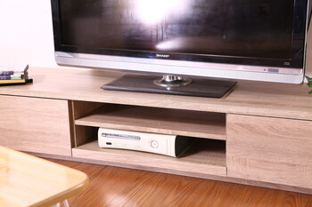 TVボード 150幅 ホワイトオーク ブラウン 送料無料-1