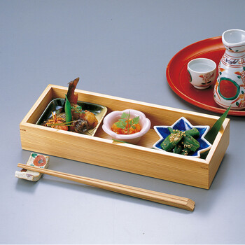 和食器 木曽杉 長手料理箱  送料無料-1
