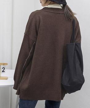ゆったり ニットカーディガン ドロップショルダー アウター 送料無料 即日発送-8