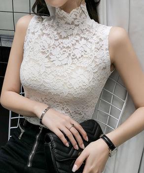 タンクトップ 総レース レディース インナー 花柄 セクシー トップス ハイネック エレガント 送料無料 即日発送-3