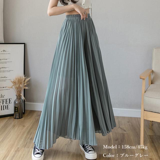プリーツ ワイドパンツ レディース SK15397855-2800 送料無料 即日発送-8