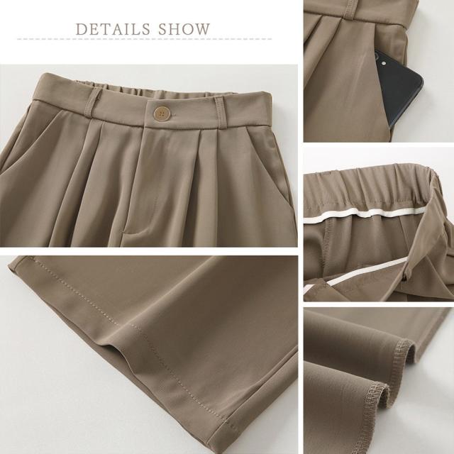 ワイドパンツ タック入り レディース 送料無料 即日発送-3