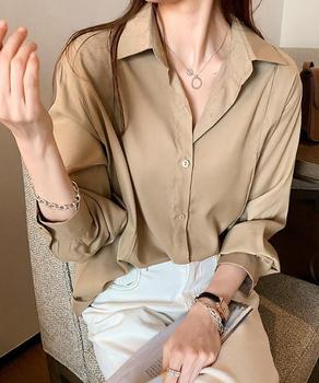 シャツブラウス 襟付き 長袖 レディース 送料無料 即日発送-4