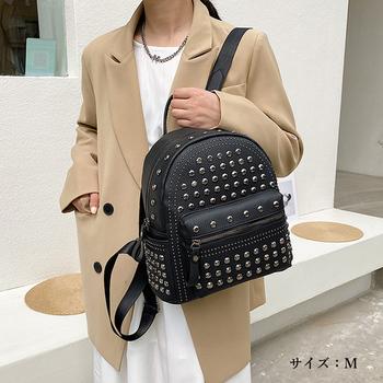 スタッズ リュックサック 女子 おしゃれ 送料無料 即日発送-4