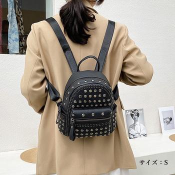 スタッズ リュックサック 女子 おしゃれ 送料無料 即日発送-5