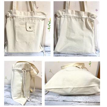 トートバッグ キャンバス 巾着バッグ トートバッグ 送料無料 即日発送-2