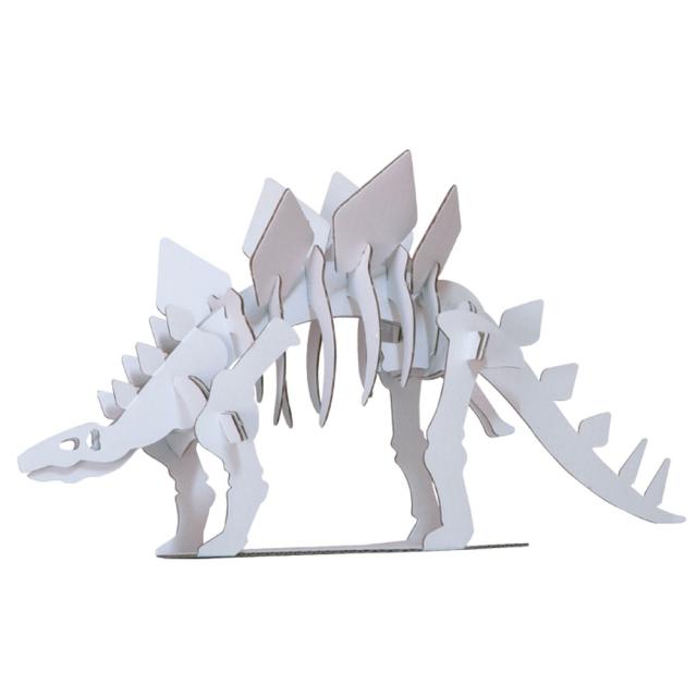 hacomo kids 恐竜シリーズ ステゴサウルス ダンボール工作キット 8個セット 送料無料-1