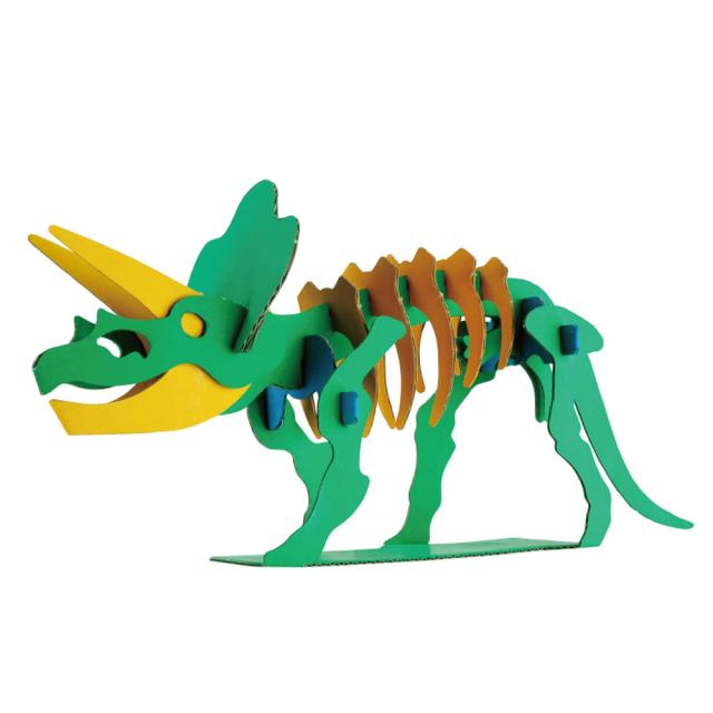 hacomo kids 恐竜シリーズ トリケラトプス ダンボール工作キット 8個セット 送料無料-2