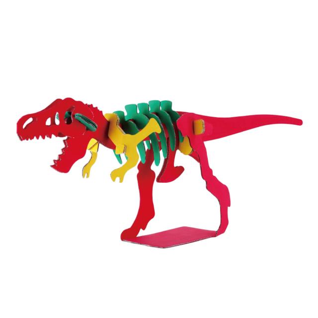 hacomo kids 恐竜シリーズ ティラノサウルス ダンボール工作キット 8個セット 送料無料-2