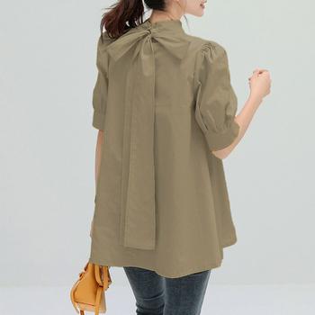 リボンタイブラウス レディース きれいめ 送料無料 即日発送-9