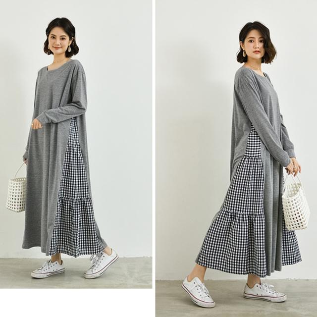 ワンピース ドッキングワンピース 長袖 春夏秋 送料無料 即日発送-9