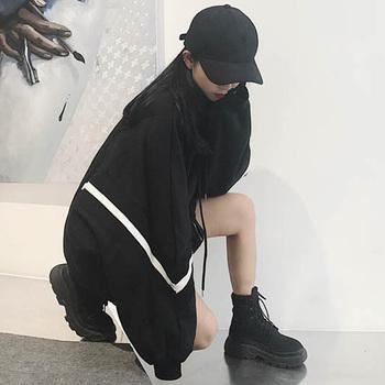 裏起毛パーカー ジップアップ 暖かい ロングパーカー トレーナー 体型カバー 送料無料 即日発送-6