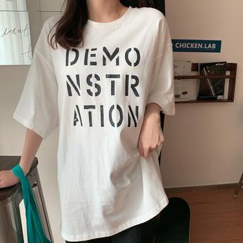 ワンピース ロング ロゴTシャツ レディース 半袖 カットソー 体型カバー 英字プリントTシャツワンピース 送料無料 即日発送-5