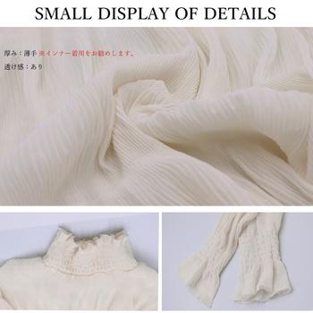 シャツブラウス ギャザー レディース プチハイネック フリル シフォントップス 着やせ 送料無料 即日発送-2