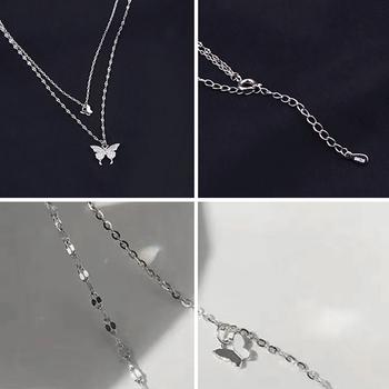 2連ネックレス 蝶々 ジュエリー 上品 送料無料 即日発送-4