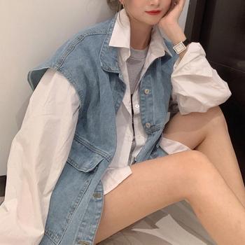 デニムベスト レディース デニムチョッキ SK15993284-5558 送料無料 即日発送-4