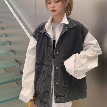 デニムベスト レディース デニムチョッキ SK15993284-5558 送料無料 即日発送-5