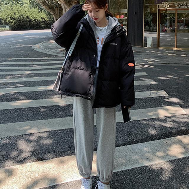 フーデッド エコダウンジャケット重ね着風 送料無料 即日発送-4