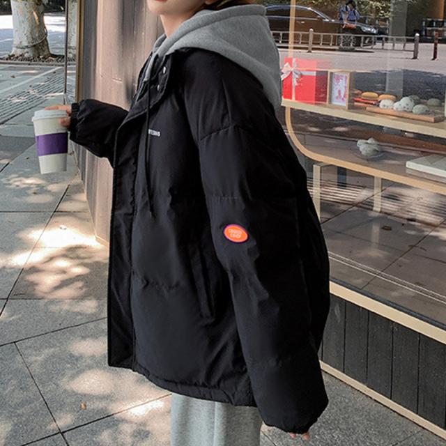 フーデッド エコダウンジャケット重ね着風 送料無料 即日発送-5