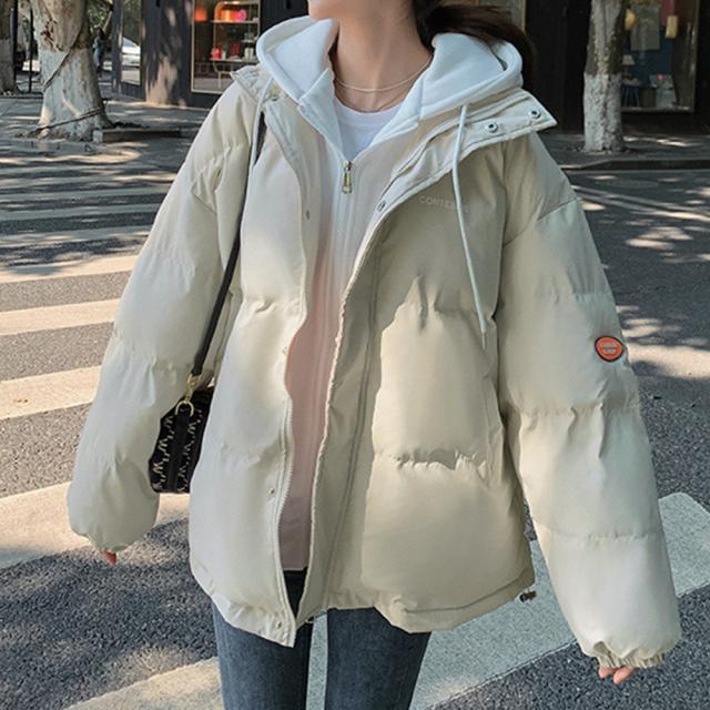 フーデッド エコダウンジャケット重ね着風 送料無料 即日発送-6