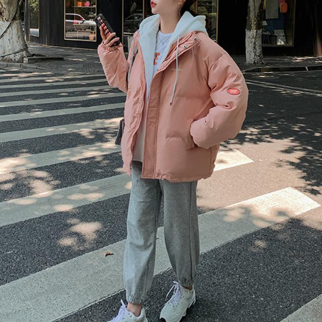 フーデッド エコダウンジャケット重ね着風 送料無料 即日発送-8