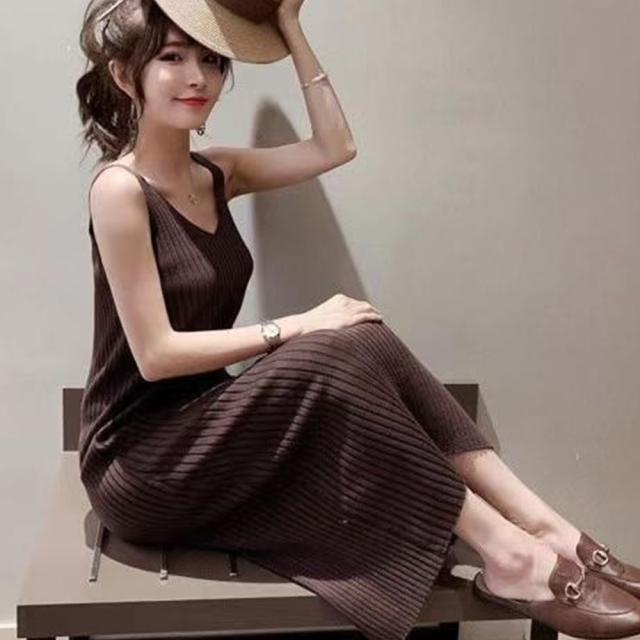 ワンピース ニットキャミソール ワンピース 重ね着 送料無料 即日発送-7