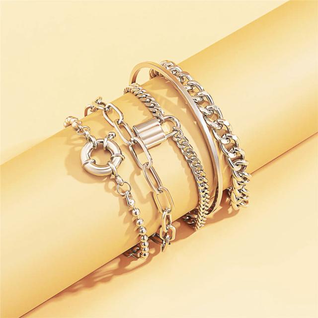 チェーンブレスレット ５点女子会 送料無料 即日発送-6