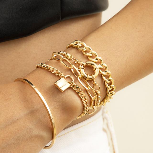 チェーンブレスレット ５点女子会 送料無料 即日発送-8