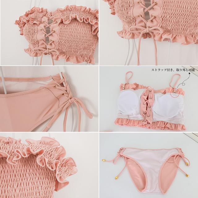 フリルオフショルダービキニ 送料無料 即日発送-3