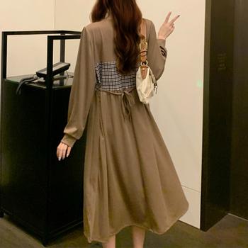 ワンピース レディース切り替えワンピ長袖 送料無料 即日発送-9