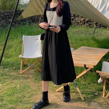 ワンピース レディース切り替えワンピ長袖 送料無料 即日発送-4