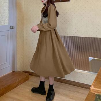 ワンピース レディース切り替えワンピ長袖 送料無料 即日発送-8