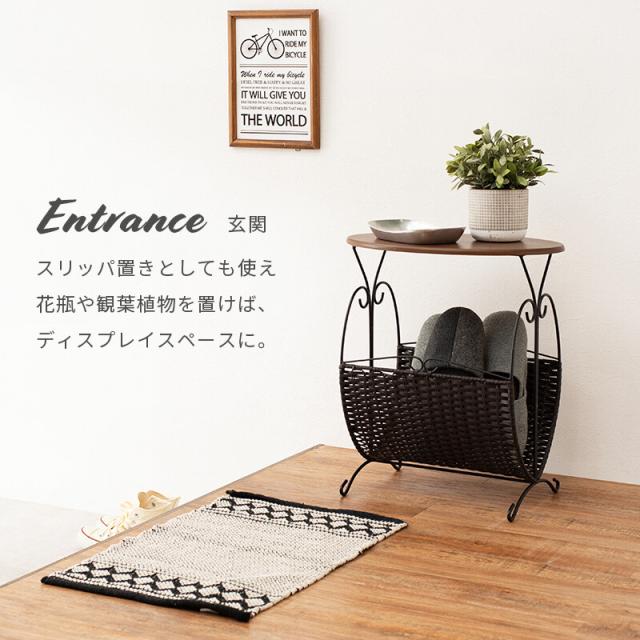 マガジンラック サイドテーブル RAM-2433DBR 送料無料-6