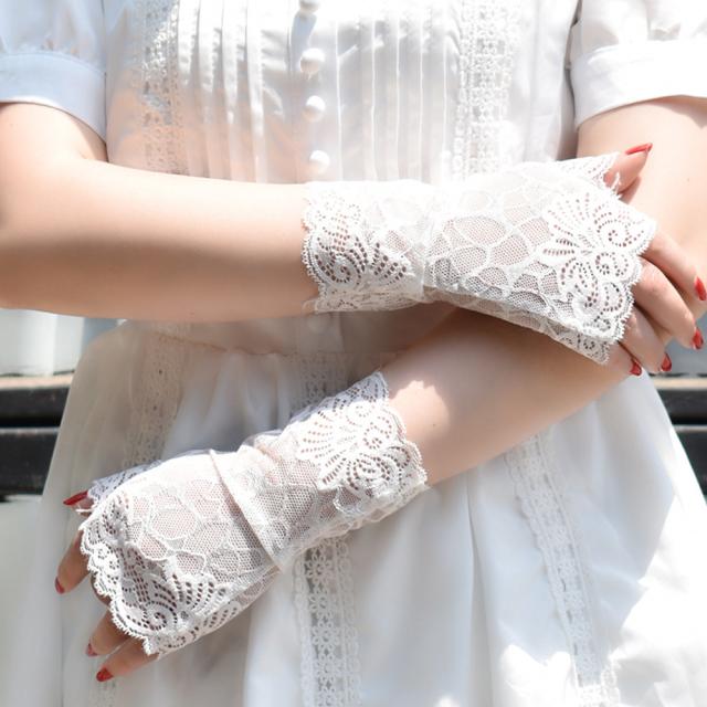 レースグローブ 手袋レディース日焼け対策 送料無料 即日発送-6
