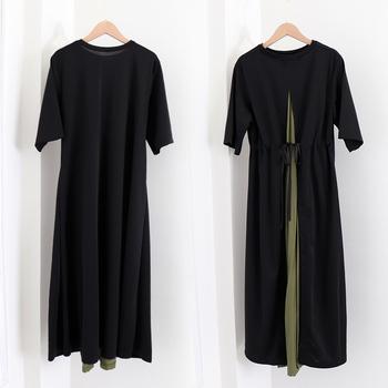 ワンピース バック切り替え ロングワンピース 上品 送料無料 即日発送-2