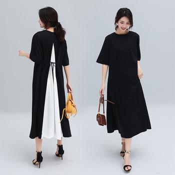 ワンピース バック切り替え ロングワンピース 上品 送料無料 即日発送-4