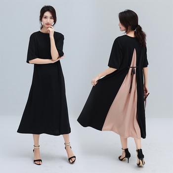 ワンピース バック切り替え ロングワンピース 上品 送料無料 即日発送-5