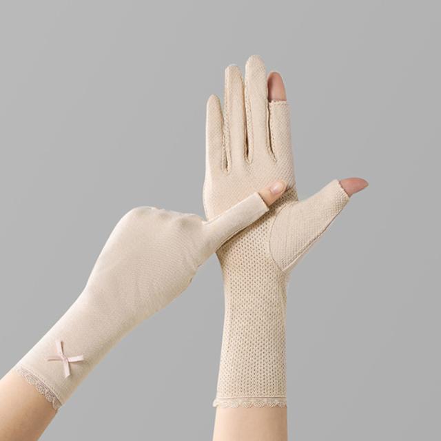 手袋 リボン レディース 紫外線対策 送料無料 即日発送-7