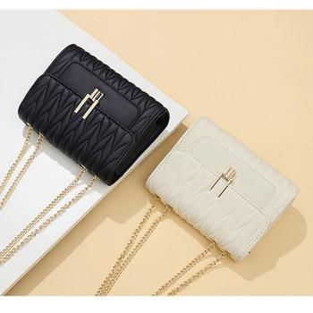 ショルダーバッグ チェーン ショルダーバッグ キルティング　斜め掛けバッグ 小さめ 送料無料 即日発送-9