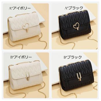 ショルダーバッグ チェーン ショルダーバッグ キルティング　斜め掛けバッグ 小さめ 送料無料 即日発送-1