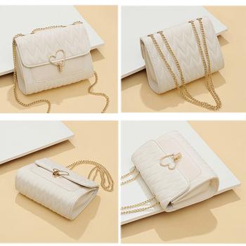 ショルダーバッグ チェーン ショルダーバッグ キルティング　斜め掛けバッグ 小さめ 送料無料 即日発送-3