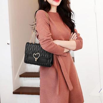 ショルダーバッグ チェーン ショルダーバッグ キルティング　斜め掛けバッグ 小さめ 送料無料 即日発送-5