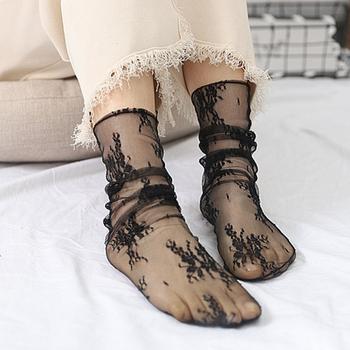 総レース クルーソックス フラワー花柄 送料無料 即日発送-7